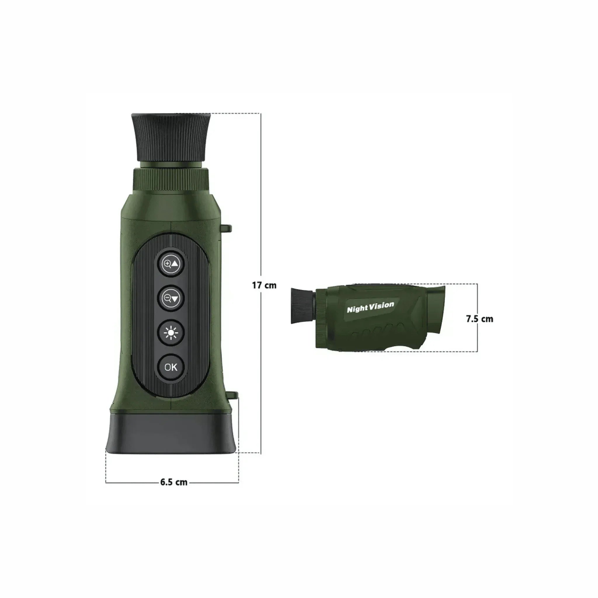 Night Vision Monocular 6X Optical Zoom - 300m Range, 1080P Recording for Hunting & Wildlife - Yalla Mart