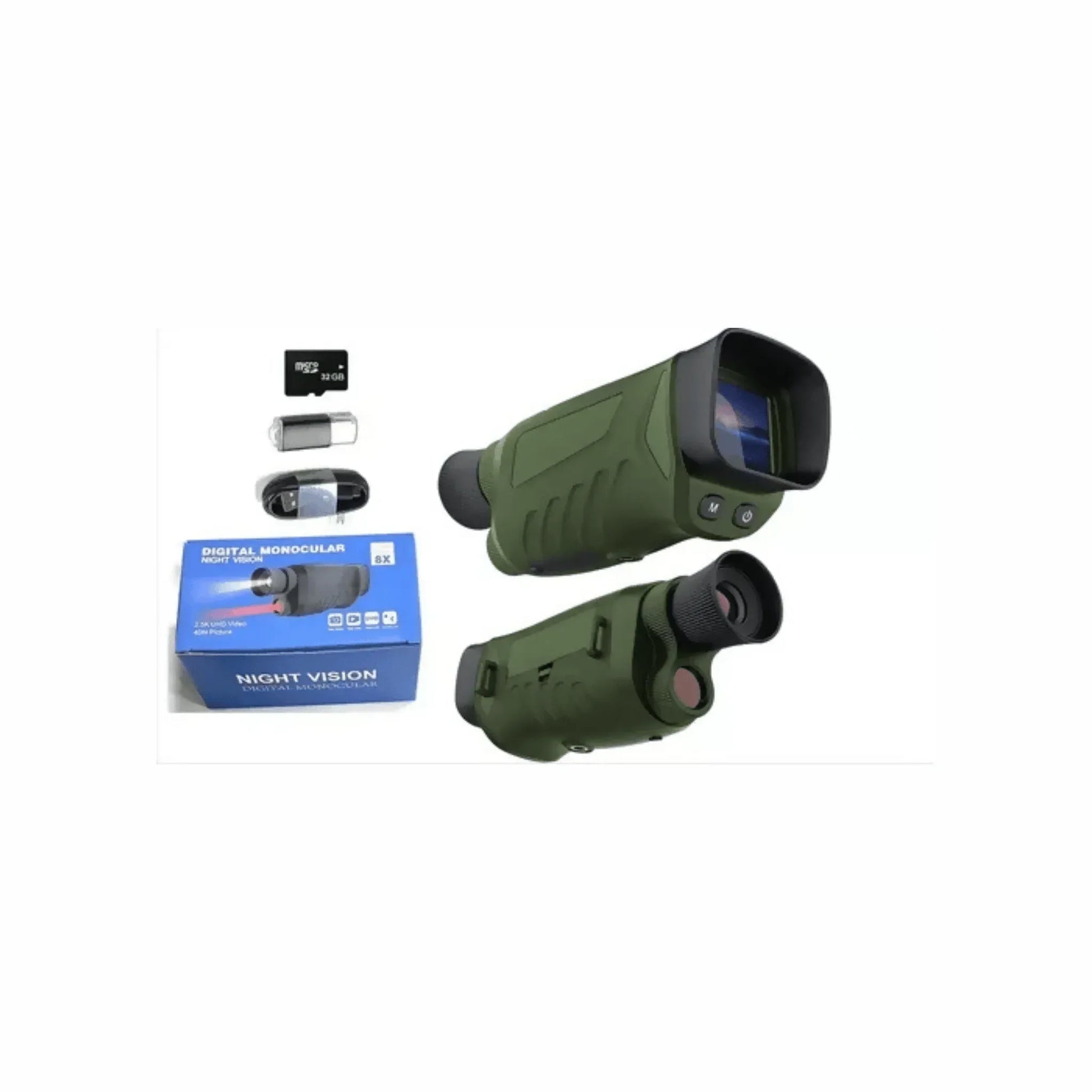 Night Vision Monocular 6X Optical Zoom - 300m Range, 1080P Recording for Hunting & Wildlife - Yalla Mart