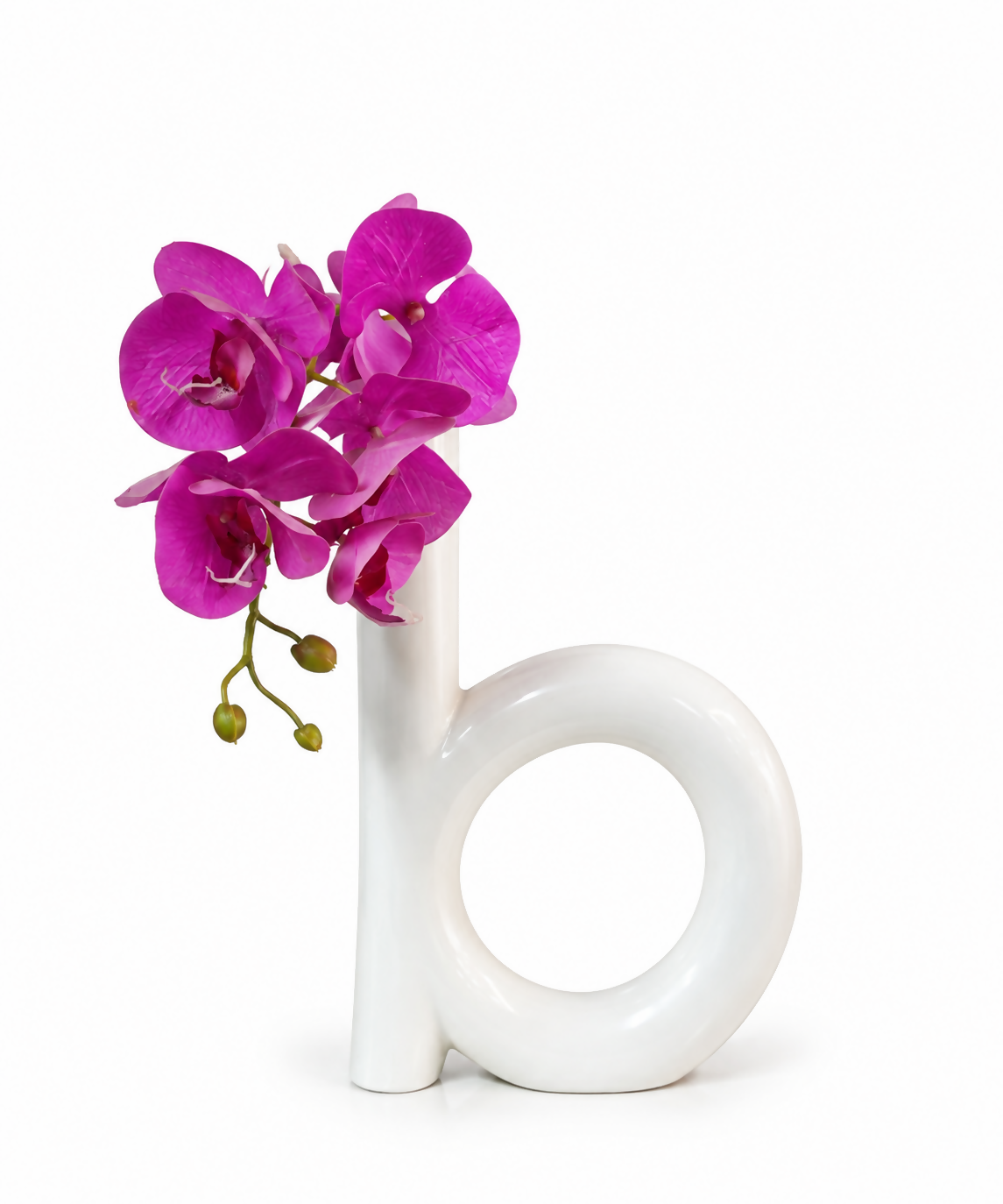 Modern White Loop Ceramic Vase