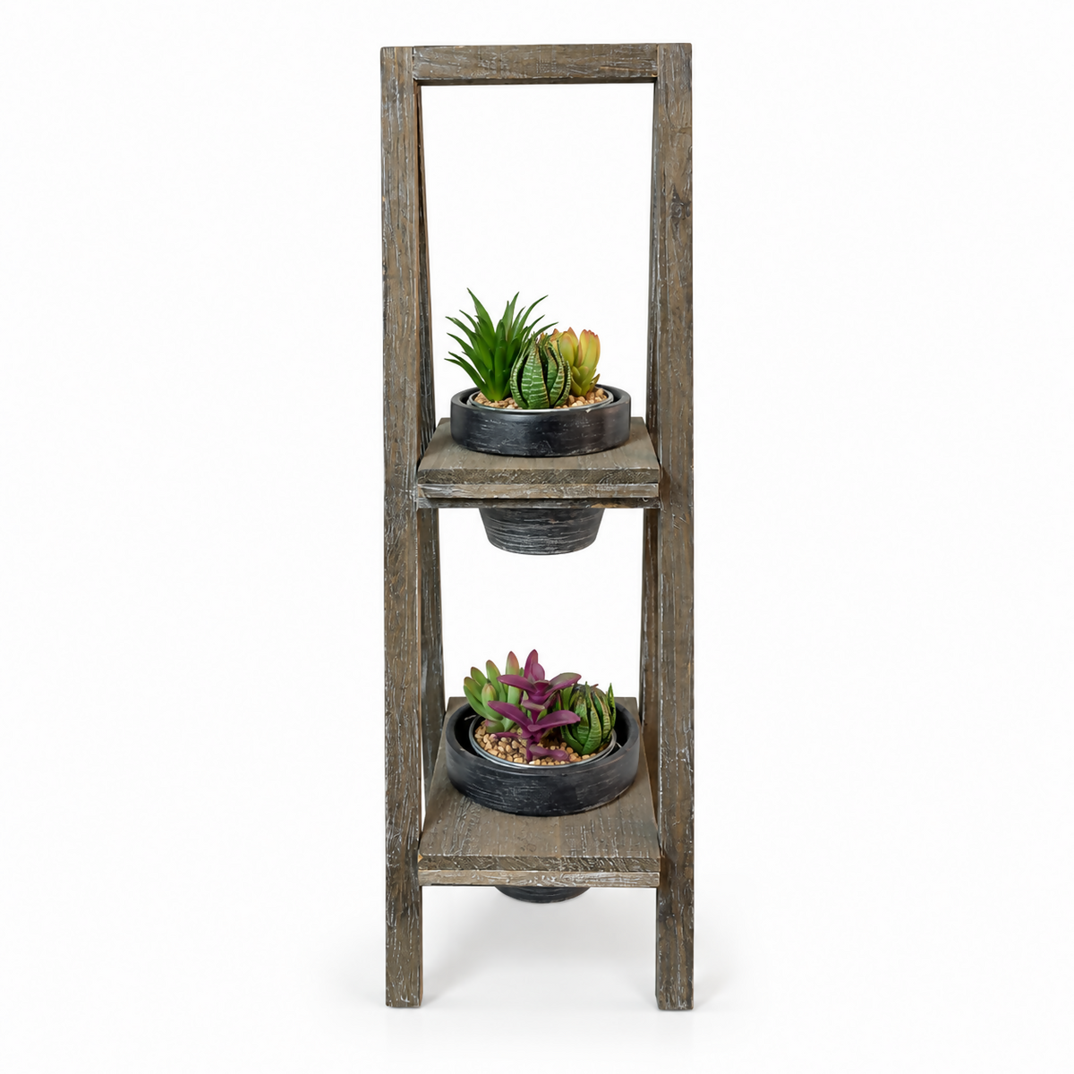 Rustic Two-Tier Succulent Plant Stand