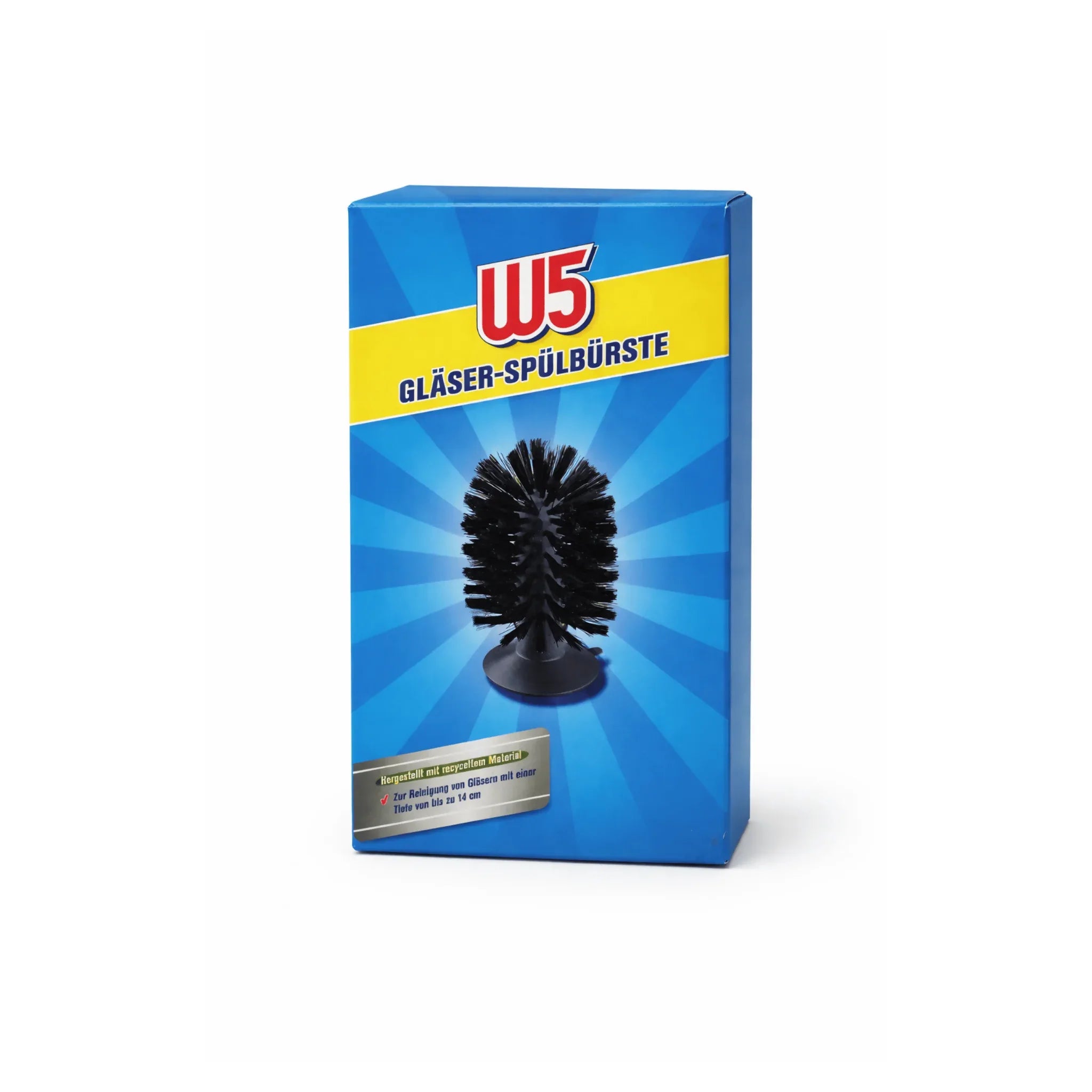 W5 Glass Cleaning Brush with Suction Base - Deep Clean for Glasses & Mugs - Yalla Mart