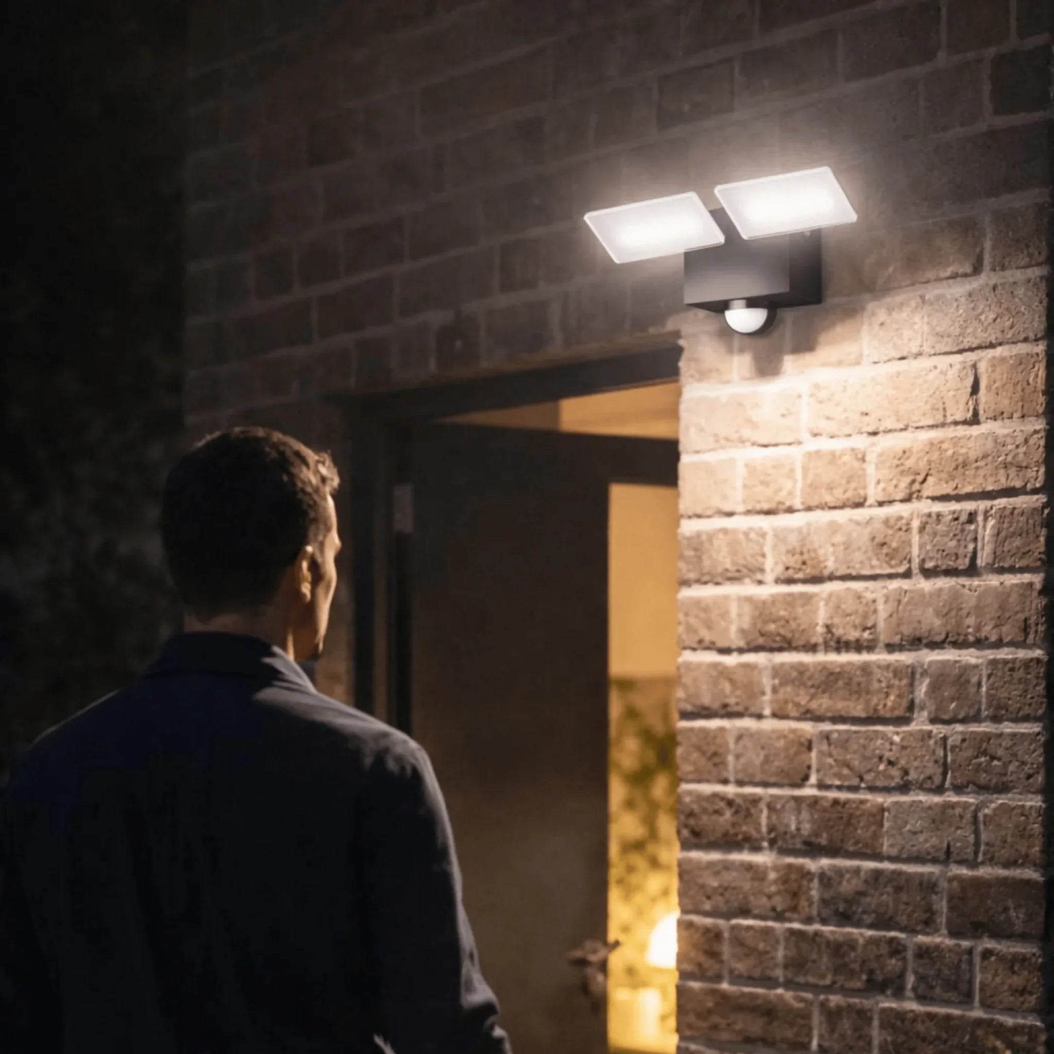 LIVARNO Home LED Outdoor Light with Motion Sensor - Dual Panel Security Light - Yalla Mart