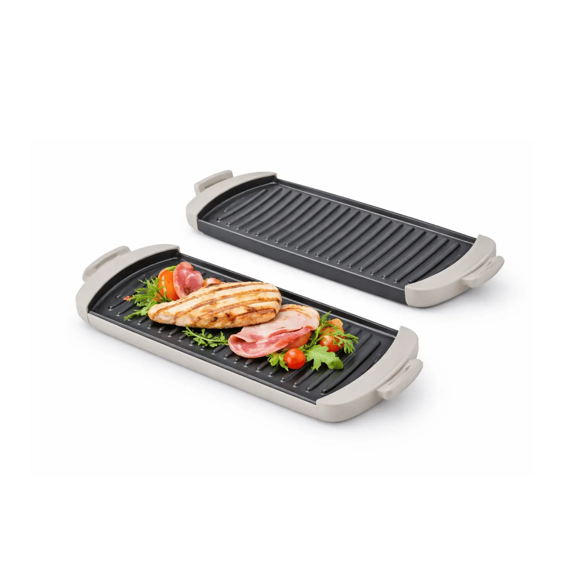 Microwave Grill Plate with Ridged Surface - Non-Stick Grilling for Meat & Vegetables - Yalla Mart
