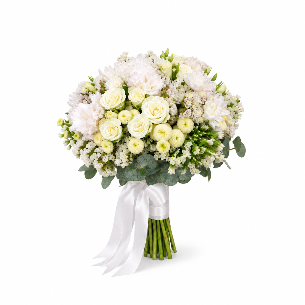 Mixed white bridal bouquet catalog image