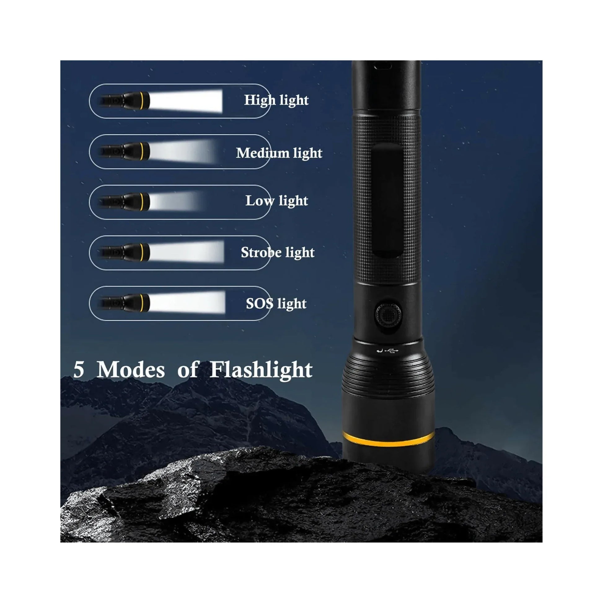 Aluminum Flash Light - Yalla Mart