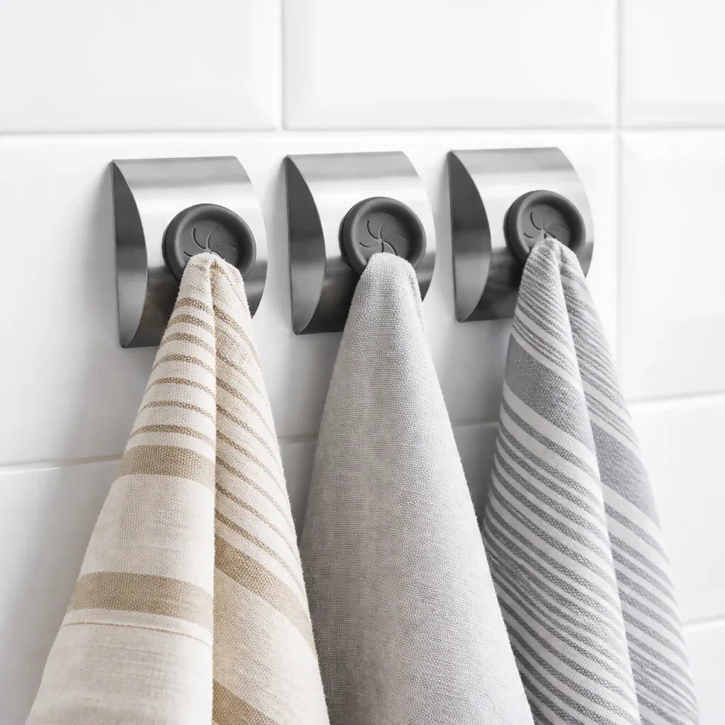 LIVARNO Home Adhesive Towel Holders – Set of 3 - Yalla Mart