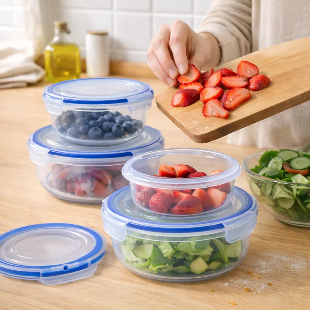 SilverCrest Food Storage Containers Set - 3 Pieces with Airtight Lids - Yalla Mart
