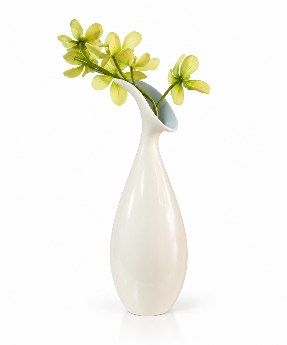 Ivory Curved Sculptural Ceramic Vase