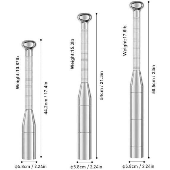 Adjustable Steel Indian Clubbell, 2–10 kg