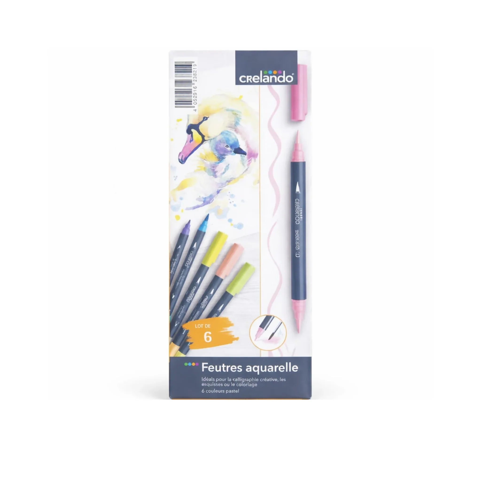 Watercolor Brush Pens – Pastel Colors, Set of 6