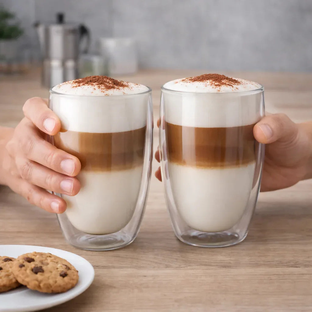 LIVARNO Home Insulated Glasses - Double-Walled Latte Macchiato Set (2-Pack) - Yalla Mart