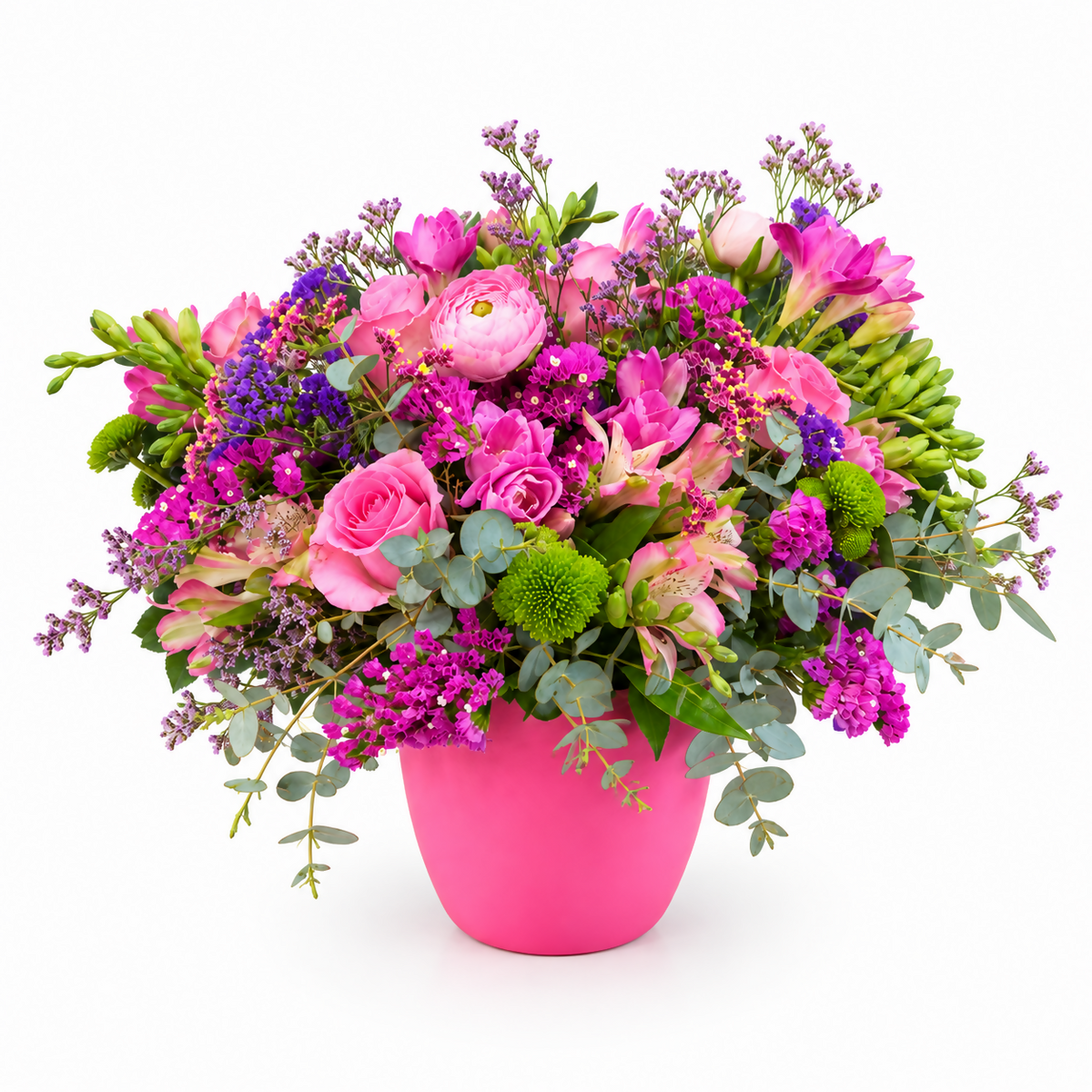 Pink Garden Bloom Luxury Vase Arrangement