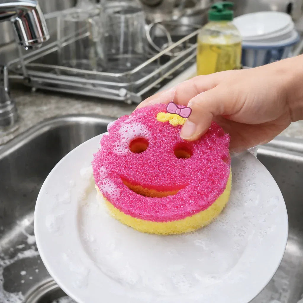 Pink Original Scrub Daddy Cleaning Sponge – Multi-Purpose - Yalla Mart