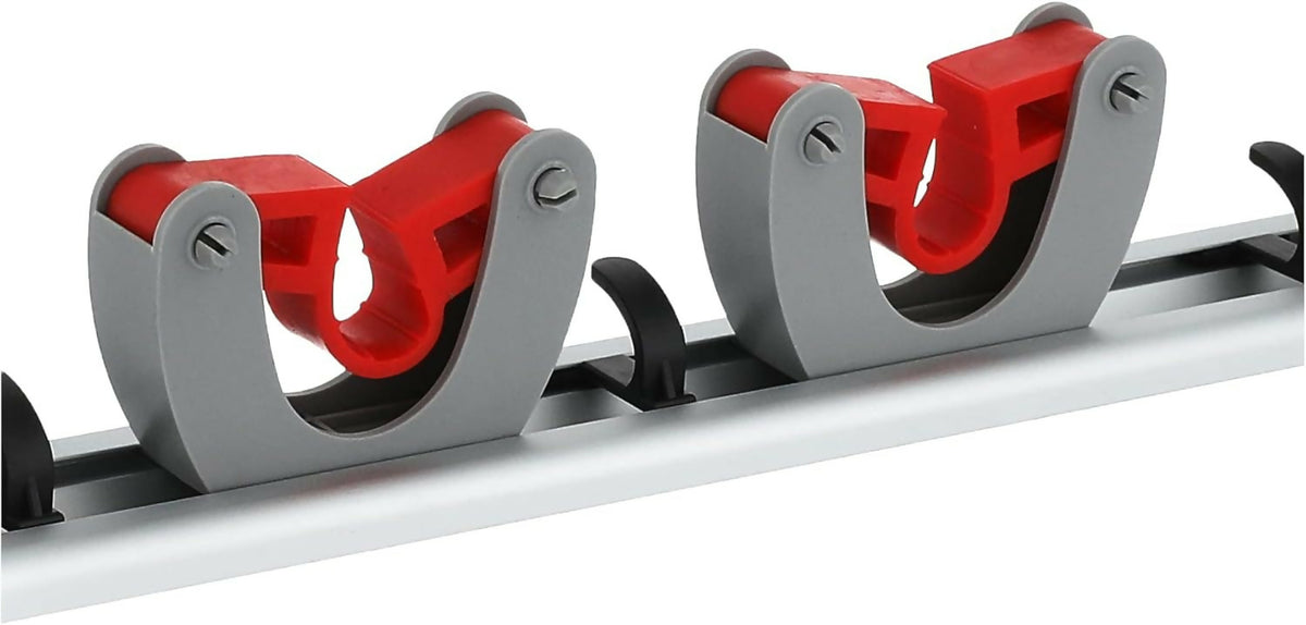 Wall-Mounted Broom Holder with 4 Grips