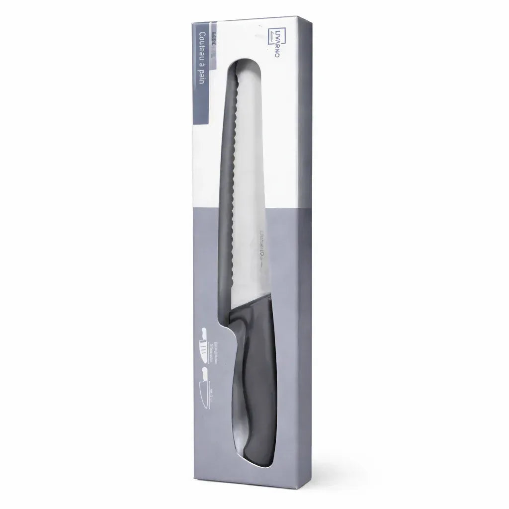 Livarno Home Bread Knife – Serrated Stainless Steel Blade - Yalla Mart
