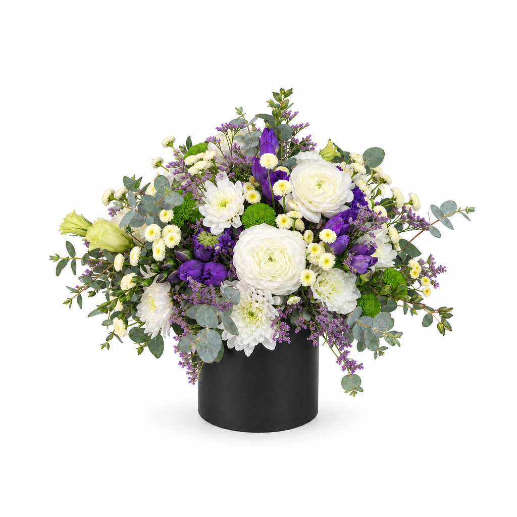 White and purple flower box reduced by another 5%